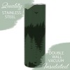 Elanze Designs Trees Mountains Hunter Green 20 ounce Stainless Steel Travel Tumbler - 3 of 4