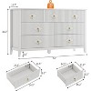 Acekool 54" 7-Drawer Fluted Dresser, Wide Storage Organizer Cabinet, Entryway & Bedroom - 2 of 4