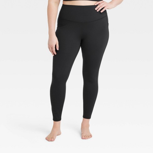 Women's Brushed Sculpt High-rise Pocketed Leggings 28 - All In Motion™  Black 4x : Target