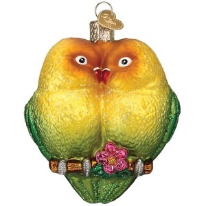 Old World Christmas Glass Blown Christmas Ornament, Lovebirds - 1 of 4