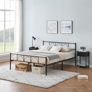 IDEALHOUSE Metal Platform Bed Frame with Headborad & Footboard for Girls, Under Bed Storage,No Box Spring Needed,Simple Assembly - 1 of 4