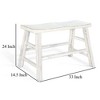 Royal Hampton 33" Wide Counter Height Bench | Trestle Legs with Footrests | Mahogany Wood - 3 of 4