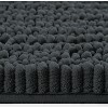 Home Mart Goods 2 Piece Set Charcoal Soft Cozy Plush Chenille Bath Mat Bathroom Rug - 3 of 3