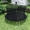 GDFStudio Poppy Outdoor/Indoor Steel Ladder Round Trampoline with Enclosure and Curved Fence Pole - 2 of 4