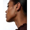 Molenia Pearl Earrings for Women, 14K Gold Plated Pearl Hoop Drop Dangle Earrings, Sterling Silver CZ Everyday Wedding Jewelry Brides Bridesmaid Gifts - 2 of 4