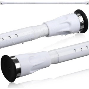 LunaLulinlk Shower Curtain Rod No Dill, Heavy Duty Tension Rod, Adjustable Length 42-60 - 1 of 4