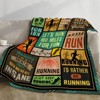 Itopfox Running Gifts for Women & Men, Cozy Flannel Throw Blanket for Runners, Athletic Trainer Sports Gift, Home Decor Accessories - 2 of 4