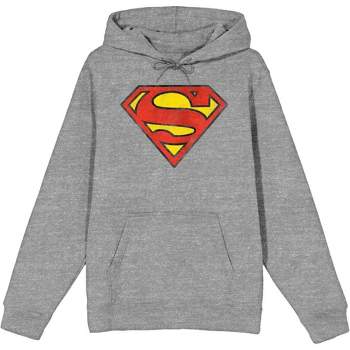 Superman Logo Adult Long Sleeve Hoodie