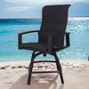 Horizon Balcony Padded Sling Swivel  Stool  Alum frame in powder coating. - 2 of 2