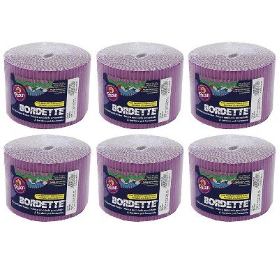 Bordette 50' x 2-1/4" Scalloped Border Violet 6 Rolls (PAC37336-6)