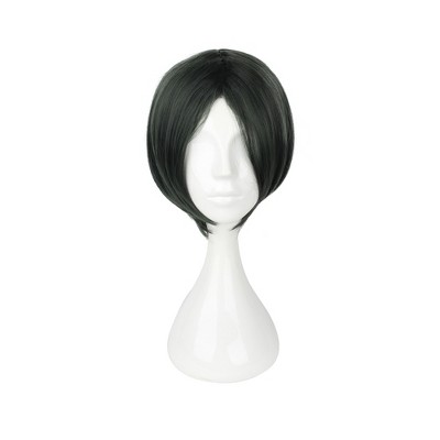 Unique Bargains Women's Wigs 14" Blackish Green with Wig Cap