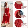 Women’s Spaghetti Strap Maxi Sundress, Breezy Chiffon Beach Dress for Summer Holiday, Pool & Beach - Solaris - 4 of 4
