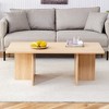 VYNXARIA Modern Wood-Colored MDF Coffee Table with Industrial Design - 2 of 4