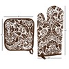 Lavish Home Quilted Oven Mitt and Potholder Set - Flame and Heat Resistant - 4 of 4