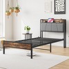 CAVINAS Twin Size Bed Frame with Storage Headboard & Charging Station, Platform Bed Frame with Under-Bed Storage, No Box Spring Needed - 3 of 4