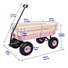 CAVINAS Heavy-Duty Garden Cart,Shopping Cart with Adjustable Handle,Utility Carts for Grocery Sports Garden - 3 of 4