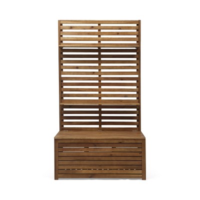 Vynxaria SYLMAR STORAGE BENCH WITH RACK