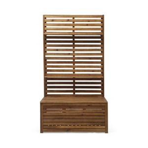 Vynxaria SYLMAR STORAGE BENCH WITH RACK - 1 of 4