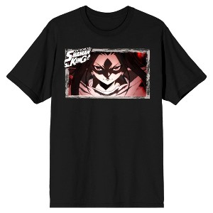 Shaman King Yoh Close Up Crew Neck Short Sleeve Men's Black T-shirt - 1 of 3