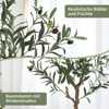 Artificial Olive Trees,  for Home Office Living Room Decoration, Indoor Fake Potted Trees with Natural Wood Trunk and Lifelike Fruits - 4 of 4