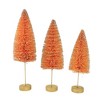 Bethany Lowe 12.5 Inch Electric Orange Trees Set Of Three Bottle Brush Trees Tree Sculptures - 2 of 3