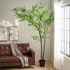 COWLOWN 118-inch Artificial Disc Leaf Tree, Extra Large Faux Potted Plant for Home & Office Decor - 2 of 4