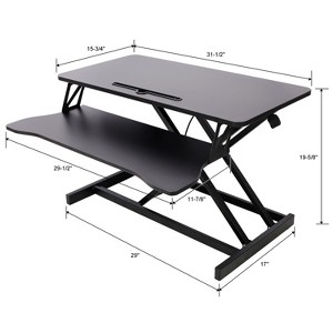 ORRD Adjustable Height Standing Laptop Desk with Keyboard Tray, Sit to Stand Workstation, Black - 1 of 4