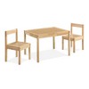 Acoinel 3-Piece Solid Wood Kids Table & Two Chair Set for Playroom - 2 of 4