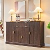 Buffet Sideboard Cabinet with Storage, Modern Buffet Table with Adjustable Shelves, Coffee Bar Cabinet with 2 Drawers & 4 Doors - 2 of 4