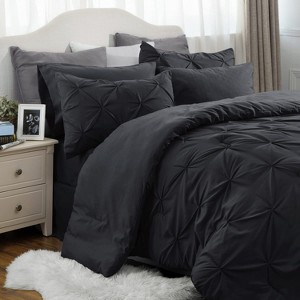 Bedsure Comforter Set – Solid Diamond Pintuck Design Bedding, Elegant and Soft Bed in a Bag for All Seasons - 1 of 4