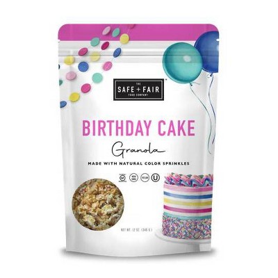 Safe + Fair Birthday Cake Granola - 12oz