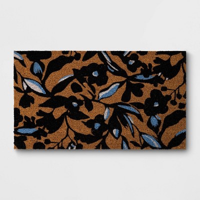 1'4"x2'4" Floral Silhouette Rectangular Outdoor Doormat Cools - Room Essentials™