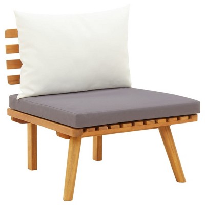 VidaXL Patio Chair with Cushions Solid Acacia Wood