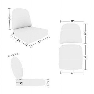 Covers&All Outdoor Sunbrella Deep Seat Cushion Set for Outdoor Furniture, 22 in W x 24 in L x 5 in Thick, Sky Blue - 1 of 4
