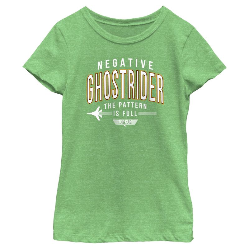 Girl's Top Gun Negative Ghost Rider the Pattern Is Full T-Shirt, 1 of 5