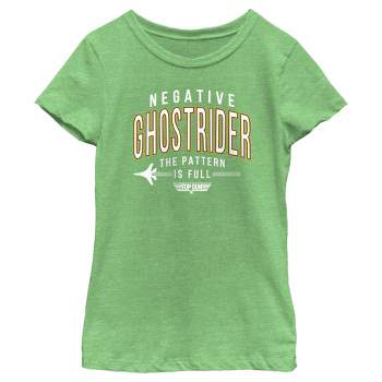 Girl's Top Gun Negative Ghost Rider the Pattern Is Full T-Shirt