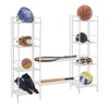 Breighton Home Xtra Storage 4 Tier Folding Metal Shelves with Set of 2 Extension Shelves in White - 3 of 4
