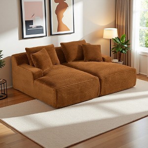 Convertible Sectional Sofa with Double Chaise Lounge, No Assembly - 1 of 2