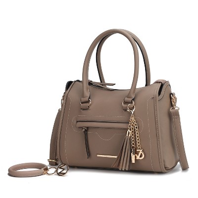 MKF Collection Valeria Vegan Leather Women's Satchel Bag with Keyring by Mia K