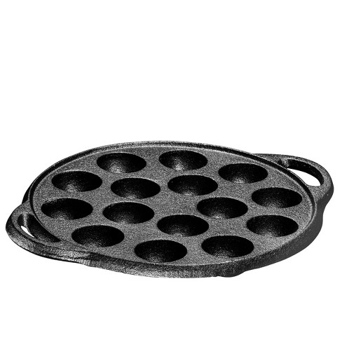 Black Large Cast Iron Appam Pan, For Kitchen, Oval