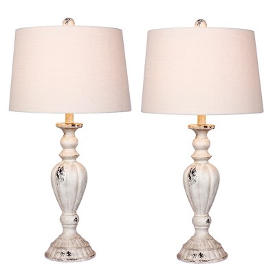 2pk Pedestal Base Metal Table Lamps In Plated Antique Gold/brass - Fangio  Lighting : Target