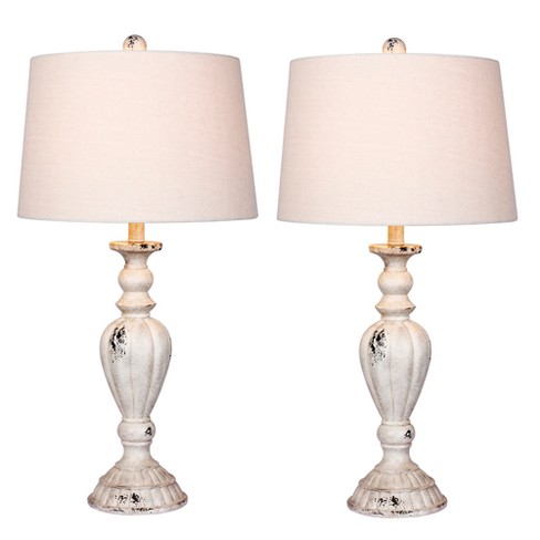 White distressed table hot sale lamp