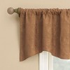 1pc 50"x18" Sun Zero Bronte Floral Jacquard 100% Blackout Rod Pocket Curtain Valance Terracotta - 2 of 4