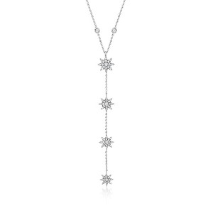 Ross-Simons 0.75 ct. t.w. Lab-Grown Diamond Star Y-Necklace in Sterling Silver - 1 of 3