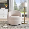 Roundhill Furniture Galleria 360 Swivel Faux Shearling Barrel Chair - image 2 of 4