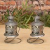 LumaBase Metal Candleholders, Silver - Set of 2 - 4 of 4