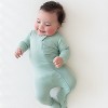 Kyte Baby Zippered Footie in Sage - 3 of 4