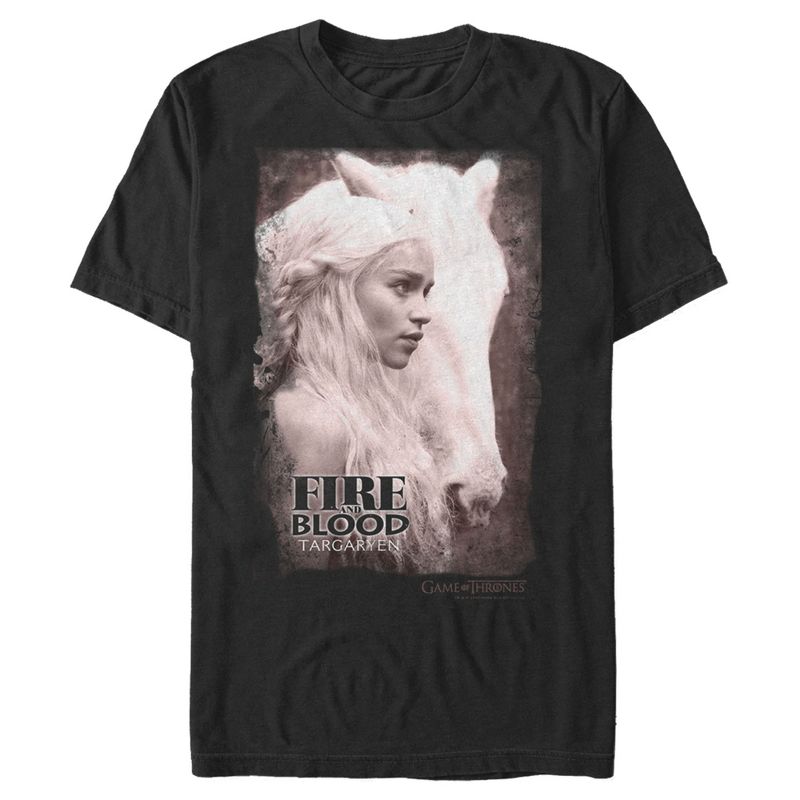 Men's Game of Thrones Daenerys Fire and Blood Frame T-Shirt, 1 of 5