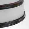 Progress Lighting, Bezel Collection, 1-Light LED Flush Mount, Brushed Nickel, Etched White Glass Shade - 2 of 4