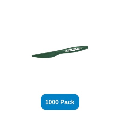Inno-Pak 6.5" Compostable Knife Bulk Pack Green - Case of 1000